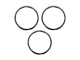 Sophisticated Steel, Set Of 3 Band Rings 3MM