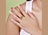 Sophisticated Steel Gold tone, Set Of 3 Band Rings 3MM