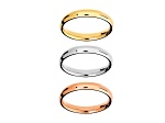 Sohpisticated Steel Tri-color, Set of 3 Band Rings 3 MM