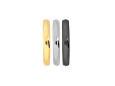 Sophisticated Steel Tri-tone, Set of 3 Band Rings 3MM