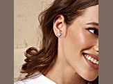 Aquamarine and Diamond 10K White Gold Earrings 0.88ctw