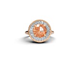 14K Rose Gold Morganite and Diamond Ring 2.11 ctw