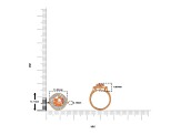 14K Rose Gold Morganite and Diamond Ring 2.11 ctw