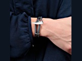 Sophisticated Steel Men's Double-Strand Leather Bracelet