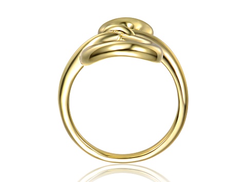 14K Gold Plated over Brass Bow-Tie Ribbon Infinity Knot Ring