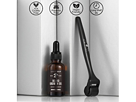 LoveryMEN Beard Growth Duo: Derma Roller and Beard Growth Oil