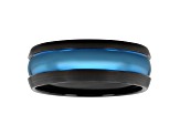 Tungsten Comfort™ Tungsten Black and Blue Ion Plated Band