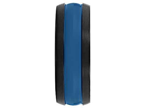 Tungsten Comfort™ Tungsten Black and Blue Ion Plated Band