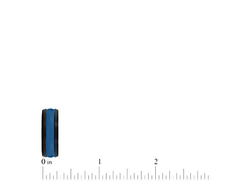 Tungsten Comfort™ Tungsten Black and Blue Ion Plated Band