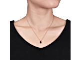 Garnet 10K Rose Gold Pendant With Chain 1.40ctw