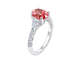 Pink and White Lab-Grown Diamond Certified G SI2 10K White Gold Ring 2.50ctw