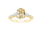 Yellow and White Lab-Grown Diamond Certified G SI2 10K Yellow Gold Ring 2.50ctw