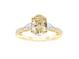 Yellow and White Lab-Grown Diamond Certified G SI2 10K Yellow Gold Ring 2.50ctw