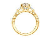 Yellow and White Lab-Grown Diamond Certified G SI2 10K Yellow Gold Ring 2.50ctw