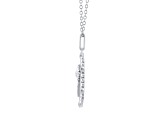 Diamond Sterling Silver Birth Flower April Daisy Pendant with Chain 0.10ct