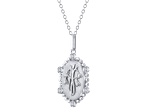 Diamond Sterling Silver Birth Flower January Snowdrop Pendant with Chain 0.10ct