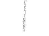 Diamond Sterling Silver Birth Flower January Snowdrop Pendant with Chain 0.10ct