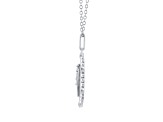 Diamond Sterling Silver Birth Flower May Lilly of the Valley Pendant with Chain 0.10ct