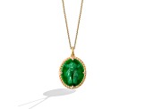 Star Wars™ Fine Jewelry The Jedi™ Master Green Jadeite & Diamond Accent 10k Yellow Gold Pendant