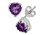 Amethyst Rhodium Over Sterling Silver Heart Earrings 1.30ctw