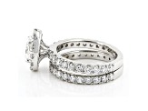 White Lab-Grown Diamond 14kt White Gold Bridal Ring Set 3.00ctw