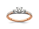 10K Two-tone Lab Grown Diamond VS/SI GH, Complete Engagement Ring 0.71ctw