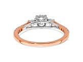 10K Two-tone Lab Grown Diamond VS/SI GH, Complete Engagement Ring 0.71ctw