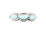 Barse Jewelry Blue Composite Turquoise Triple Stone Simplicity Sterling Silver Ring