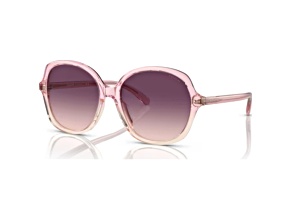 Coach Women's 57mm Transparent Pink Gradient Sunglasses