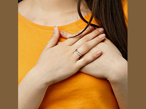 Diamond Accent Rhodium Over Sterling Silver Crossover Ring 0.06ctw