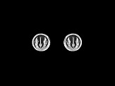 Star Wars™ Fine Jewelry The Jedi™ Order Diamond & Black Onyx Rhodium Over Silver Earrings 0.10ctw