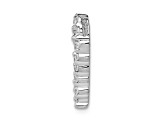 Rhodium Over 14k White Gold Diamond Heart Chain Slide Pendant