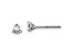 14K White Gold Lab Grown Diamond 1/4ctw VS/SI GH Screw Back 3-Prong Earrings