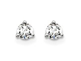 14K White Gold Lab Grown Diamond 1/4ctw VS/SI GH Screw Back 3-Prong Earrings