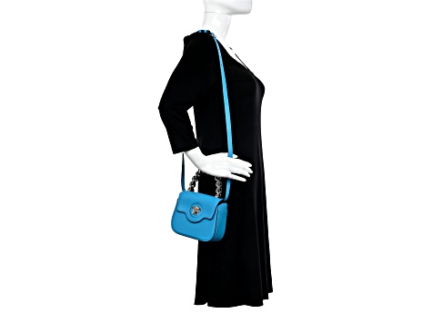 Versace Blue La Medusa Mini Top-Handle Bag