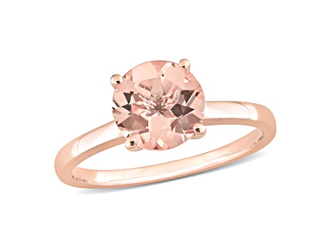 Morganite 10K Rose Gold Ring 1.78ctw