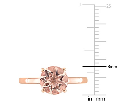 Morganite 10K Rose Gold Ring 1.78ctw