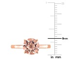 Morganite 10K Rose Gold Ring 1.78ctw