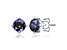 Purple Cubic Zirconia, Baby/Kids Rhodium Plated over Sterling Silver Stud Earrings