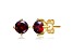 Red Cubic Zirconia, Baby/Kids 14k Yellow Gold Plated over Sterling Silver Stud Earrings