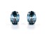 Blue Lab-Grown Diamond 14kt White Gold Stud Earrings 0.75ctw