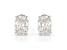 Oval White Lab-Grown Diamond H-I SI 14k White Gold Stud Earrings 0.75ctw
