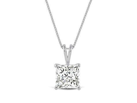 White Cubic Zirconia 14k White Gold Pendant With Chain 2.00ctw - 111NXC ...