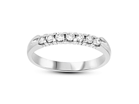 0.30cttw 7 Stone Diamond Band Ring in 14k White Gold