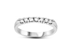 0.30cttw 7 Stone Diamond Band Ring in 14k White Gold