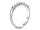 0.30cttw 7 Stone Diamond Band Ring in 14k White Gold