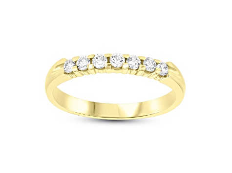 0.30cttw 7 Stone Diamond Band Ring in 14k Yellow Gold