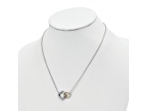 14K Two-tone Gold Lab Grown Diamond SI1/SI2, G H I, Square Interlocking 18 Inch Necklace 0.41ctw