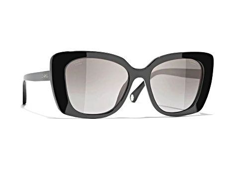 Chanel Black Frame/ Gray Polarized Lens Sunglasses - 111ZLA | JTV