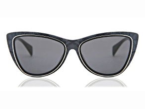 Yohji Yamamoto Black Cat Eye Frame / Gray Lenses Sunglasses